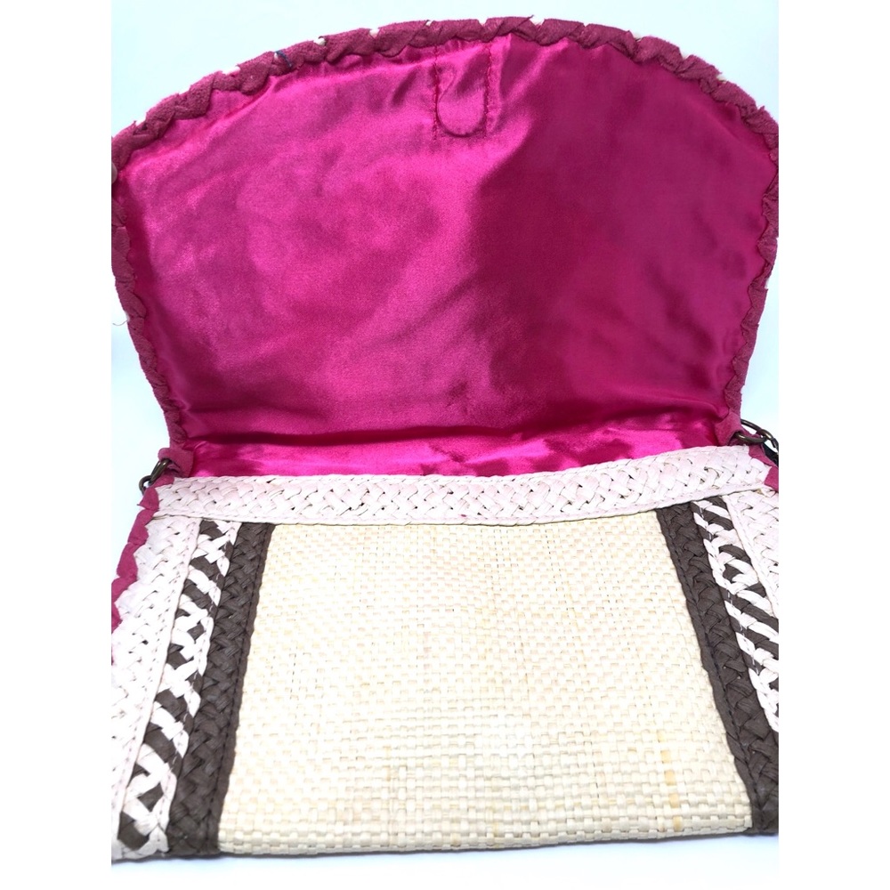 🔸V by Eva Woven Embroidered Shoulder Purse - Picture 6 of 8